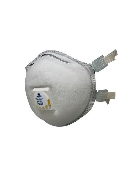 10 Masques antipoussière coque spécifique soudage 3M™ 9928 - FFP2, avec soupape Coolflow™ et joint facial